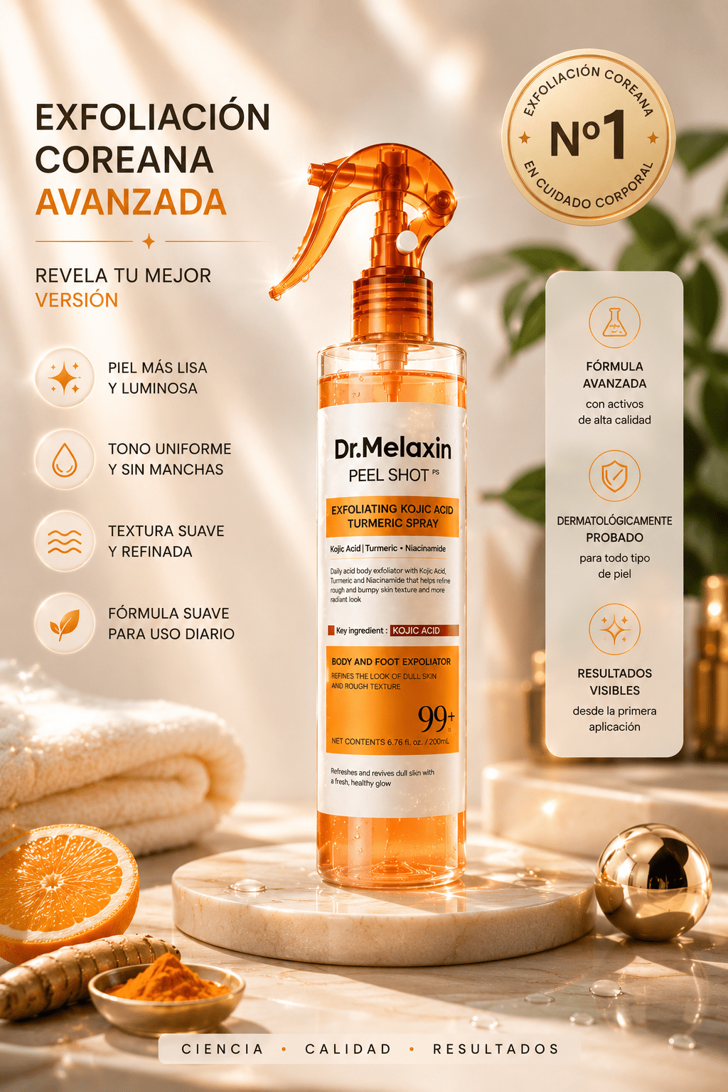 Dr. Melaxin Peel Shot™ Exfoliante Corporal Kojic + Turmeric
