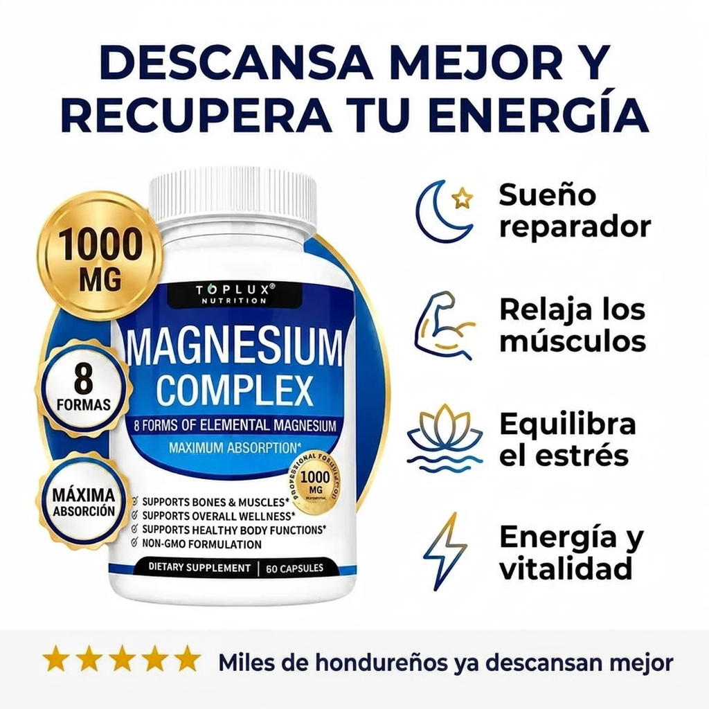 Magnesio Complex TOPLUX 8 en 1 ⚡