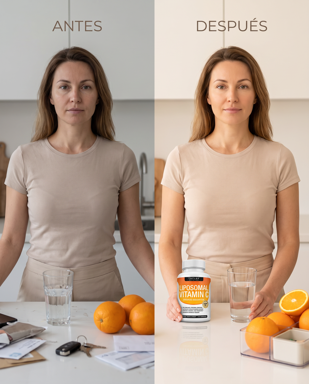 VitaGlow C Liposomal™ 2100 mg — Defensas, Colágeno y Antioxidantes 🍊✨